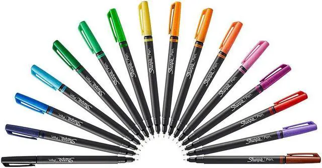 Alt view image 10 of 17 - Sanford 1983967 Sharpie Art Pens, Fine Point, Assorted Colors, 24 Count