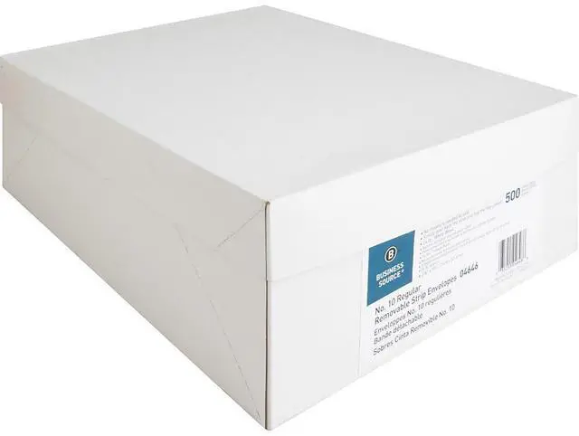 Alt view image 4 of 9 - Business Source Peel/Seal Envelopes Plain No. 10 4-1/2"x9-1/2" 500/BX WE 04646
