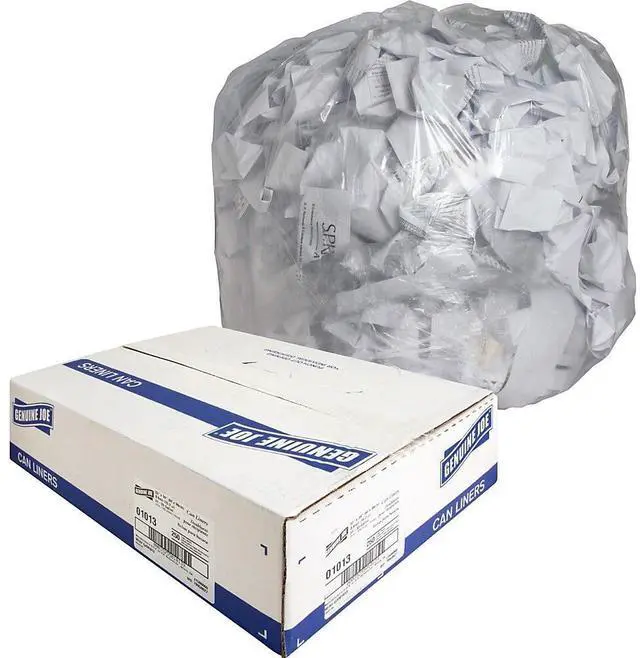 Alt view image 2 of 10 - Genuine Joe Trash Can Liners 31-33 Gallon .6Mil 33"x39" 250/CT CL 01013