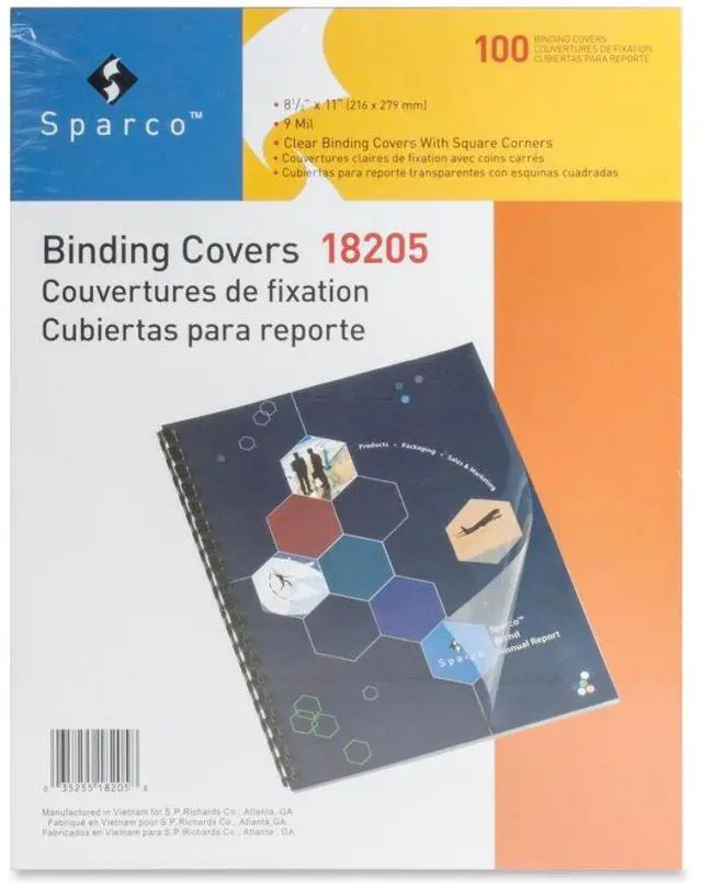 Alt view image 4 of 7 - Sparco Presentatn Covers Sqre Cnr Pln 9mil 11"x8-1/2" 100/BX CL 18205