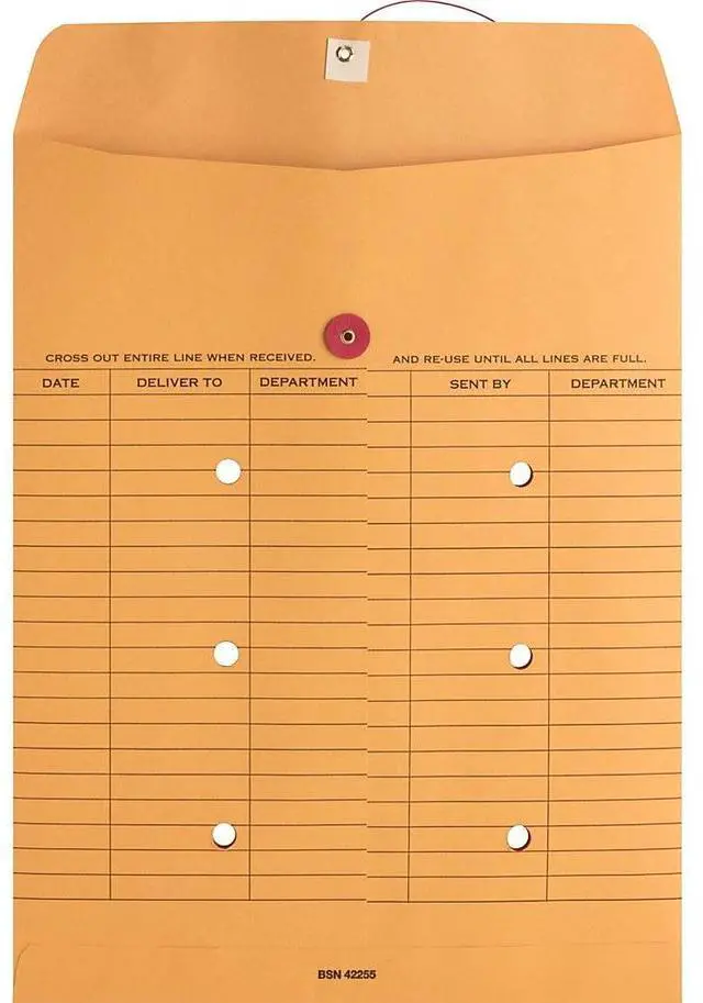 Alt view image 5 of 11 - Inter-Dept.Envelopes Str/Button Close 10"x13" 100/CT Kraft