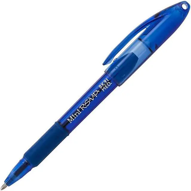 Alt view image 5 of 12 - Pentel Mini Ballpoint Pen Medium Rubber Grip Nonrefillable 8/PK Ast BK91MNBP8M