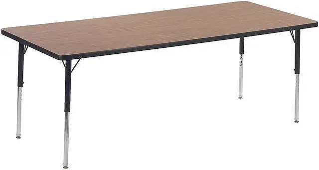 Alt view image 2 of 5 - Rectangular Activity Tabletop 30"x72" Med Oak