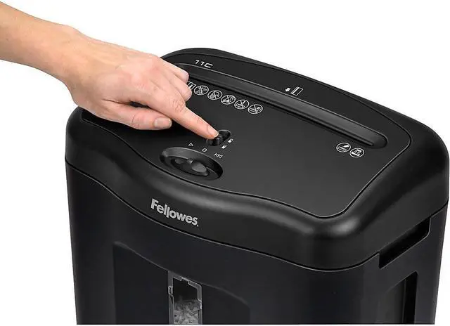 Alt view image 15 of 20 - Fellowes Powershred 11C Cross-Cut Shredder 11 Sheet Capacity 4350001