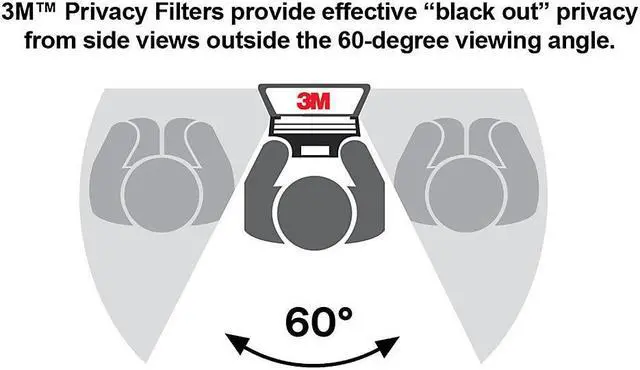 Alt view image 6 of 20 - 3M HC156W9B High Clarity Filter For 15.6 Inch Widescreen Laptop - Notebook Privacy Filter - 15.6 Inch Wide - Black