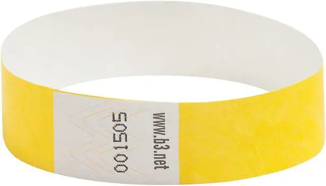 Alt view image 8 of 12 - Baumgartens Security Wrist Band,Tear-Resistant,10"x3/4", 100/PK, YW 85070