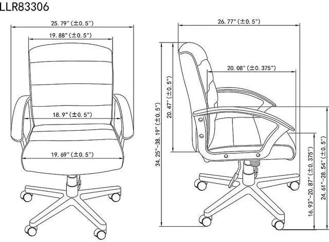 Alt view image 2 of 7 - Lorell Fabric Task Chair - Black Fabric Seat - Black Fabric Back - 1 Each