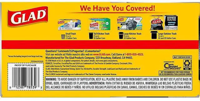 Alt view image 8 of 9 - Glad 30-gal ForceFlexPlus Drawstring Bags