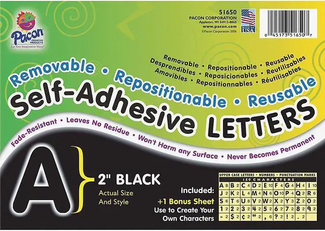 Alt view image 6 of 7 - Pacon Self-Adhesive Removable Letters