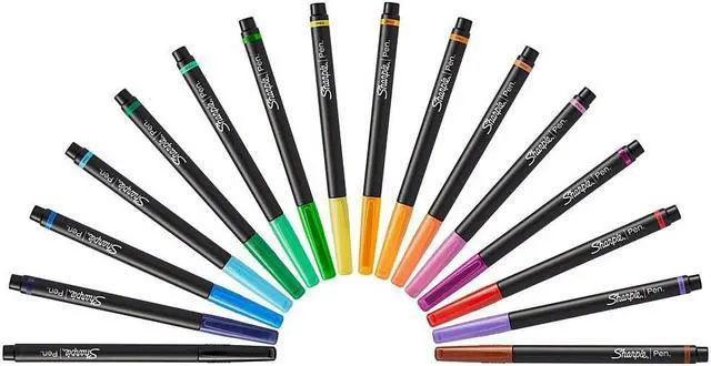 Alt view image 9 of 17 - Sanford 1983967 Sharpie Art Pens, Fine Point, Assorted Colors, 24 Count