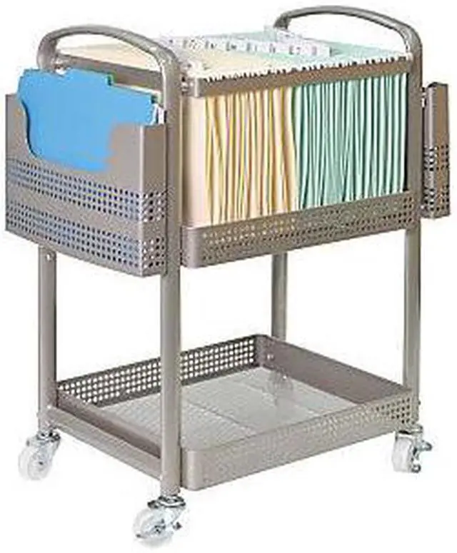 Alt view image 4 of 10 - Lorell Mobile File Cart Heavy-Duty 22-2/5"Wx12-1/2"Lx25-1/4"H SR 45654