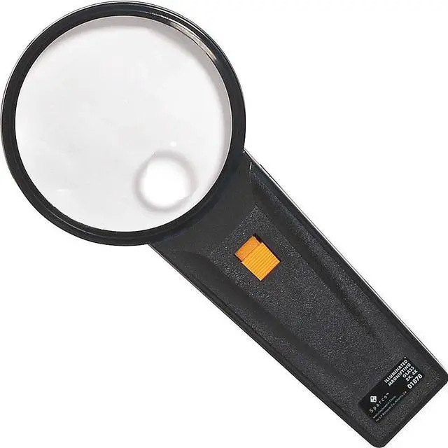 Alt view image 4 of 8 - Sparco Illuminated Magnifier Round 2X Main/4X Bifocal 3" Dia. BK 01878