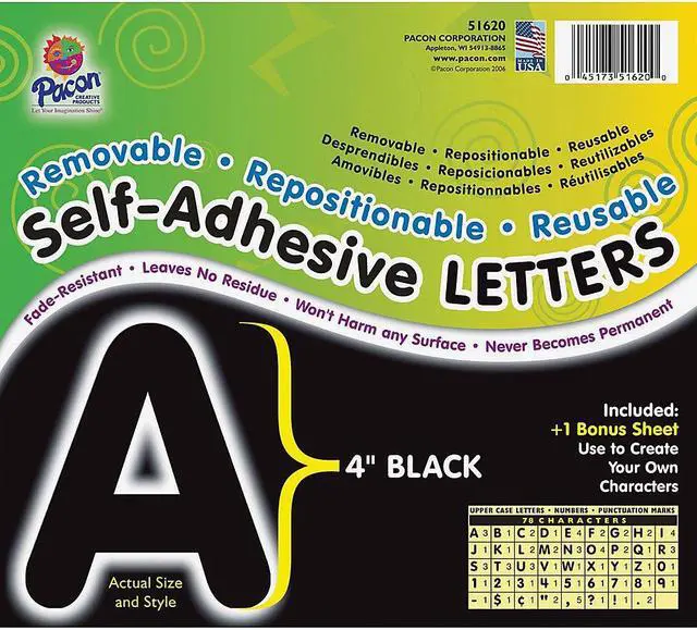 Alt view image 11 of 13 - Pacon Self-Adhesive Removable Letters