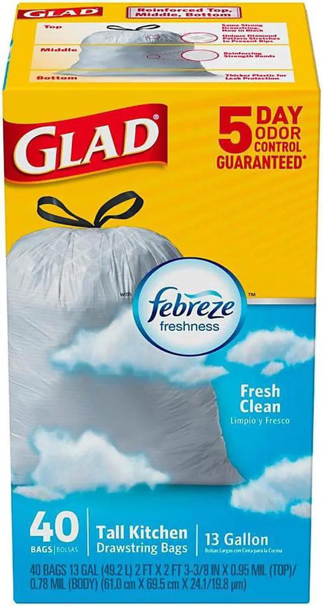 Alt view image 3 of 8 - Glad Tall Kitchen Bag 40 BG/BX