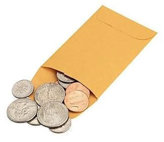 Alt view image 4 of 20 - Business Source Coin Envelopes No.1 24lb. 500/BX 2-1/4"x3-1/2" Kraft 04440