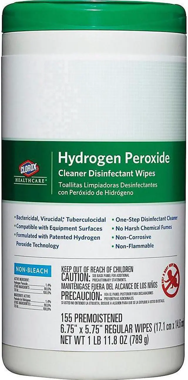 Alt view image 2 of 6 - Clorox Disinfecting Wipes w/Hydrogen Peroxide 155-Wipes WE