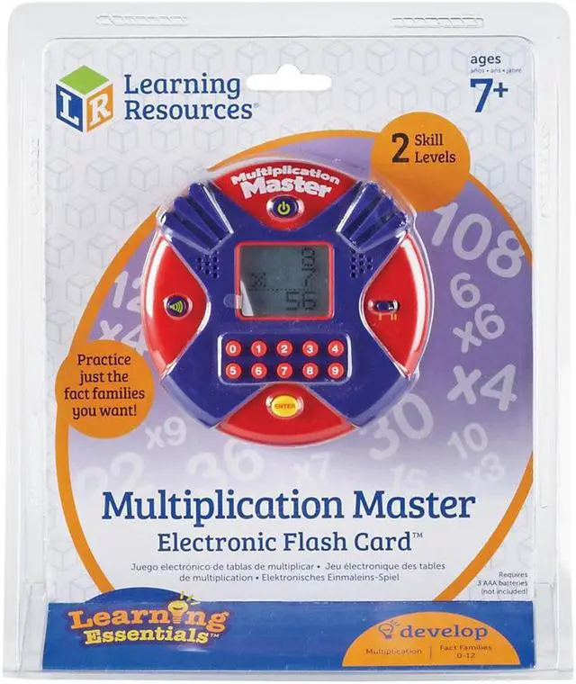 Alt view image 9 of 20 - Learning Resources Multiplication Master Electronic Flash Card Game