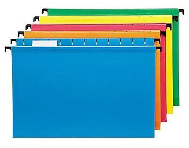 Alt view image 6 of 20 - Pendaflex Poly Laminate Hanging Folders Letter 1/5 Tab Assorted 20/Box