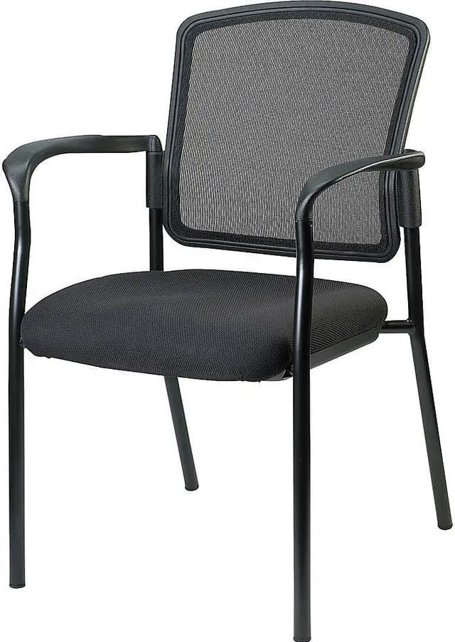 Alt view image 4 of 11 - Lorell Guest Chair w/Arms 25-4/5"x20"x32" Black 23100