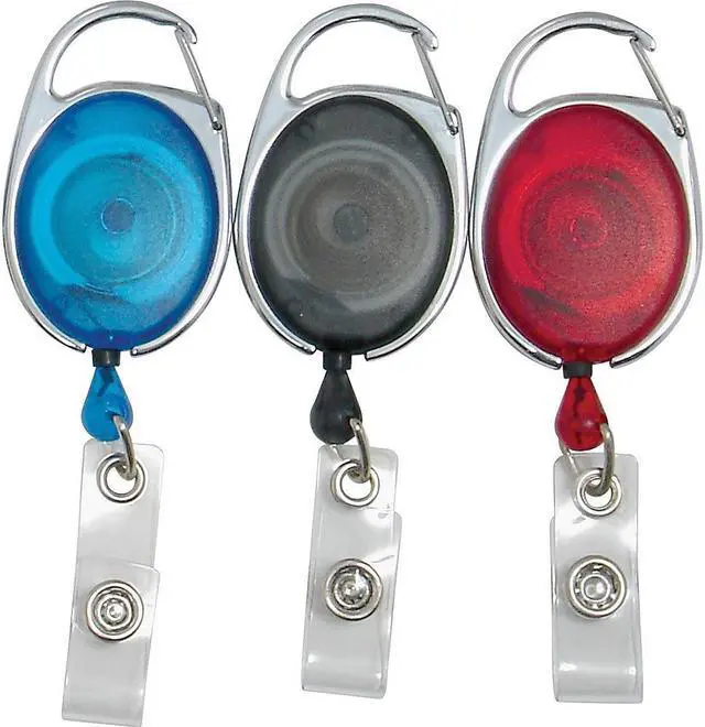 Alt view image 3 of 12 - Baumgartens Clip ID Badge Reels Oval 30" 3/PK AST 68769