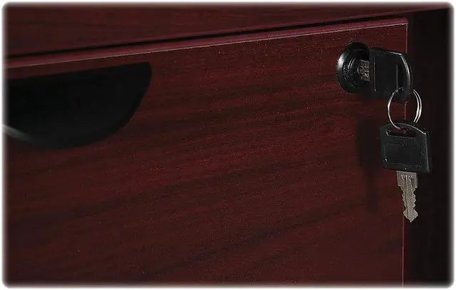 Alt view image 8 of 10 - Lorell Prominence Pedestal Desk PD3060DPMY