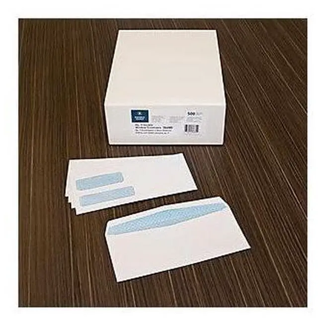 Alt view image 3 of 12 - Business Source Double Window Envelopes No. 9 3-7/8"x8-7/8" 500/BX White 36680