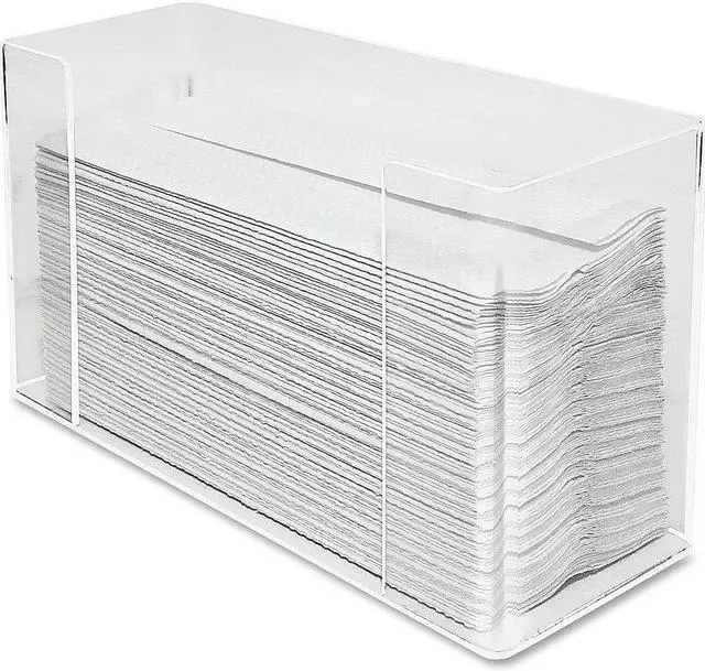 Alt view image 7 of 13 - Kantek KTKAH190 C-Fold-Multifold Towel Dispenser- 11-.50in.4-.13in.x6-.75in.- Clear