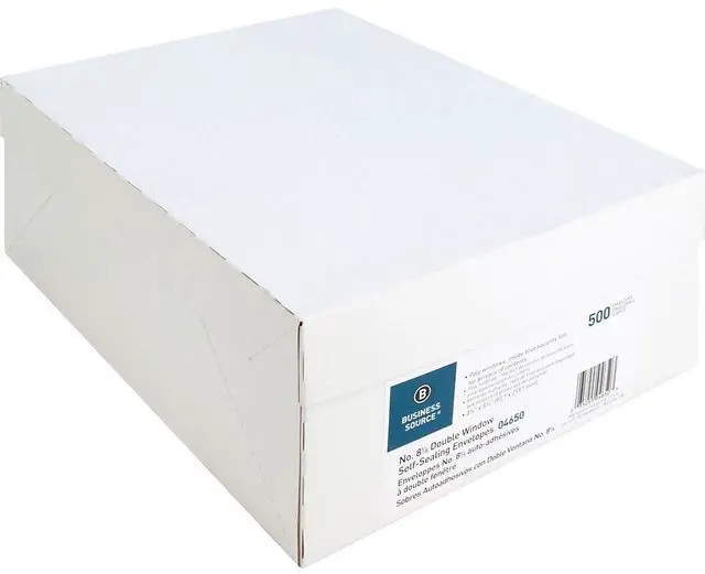 Alt view image 4 of 18 - Business Source Dbl Window Envelopes No. 8-5/8" 3-5/8"x8-5/8" 500/BX WE 04650