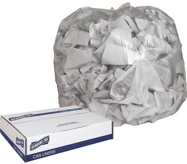 Alt view image 6 of 11 - Genuine Joe Trash Can Liner 40-45 Gallon .6Mil 40"x46" 250/BX Clear 01015