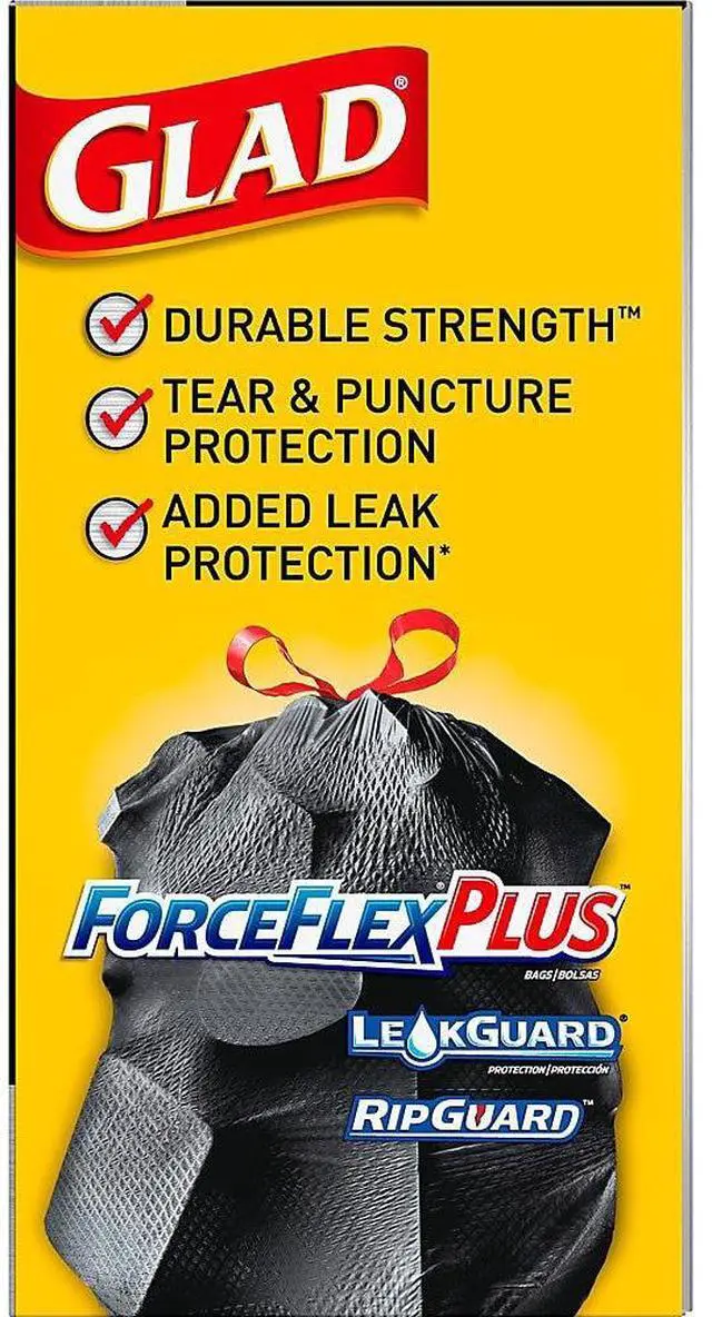 Alt view image 5 of 9 - Glad 30-gal ForceFlexPlus Drawstring Bags