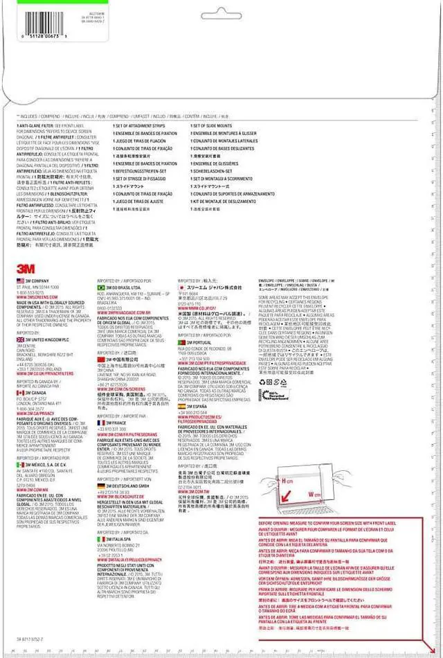 Alt view image 5 of 20 - 3M Antiglare Flatscreen Frameless Monitor Filters for 27" Widescreen LCD 16:9