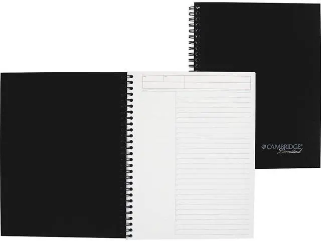 Alt view image 8 of 16 - Cambridge Action Planner Side Bound Business Notebook 7 1/2 x 9 1/2 Black 80 Sheets 06122