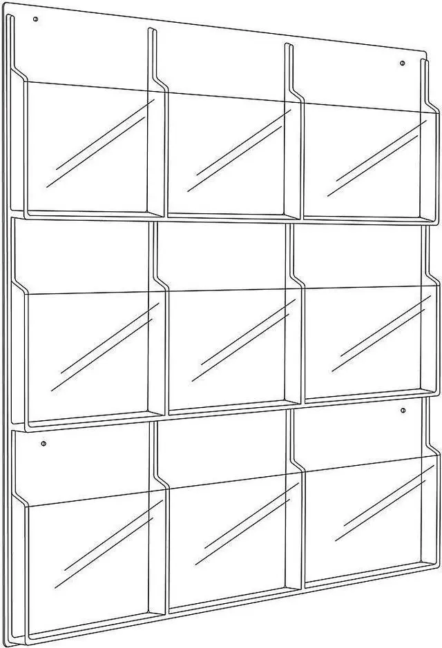 Alt view image 18 of 20 - Safco Reveal Clear Literature Displays Nine Compartments 30w x 2d x 36-3/4h