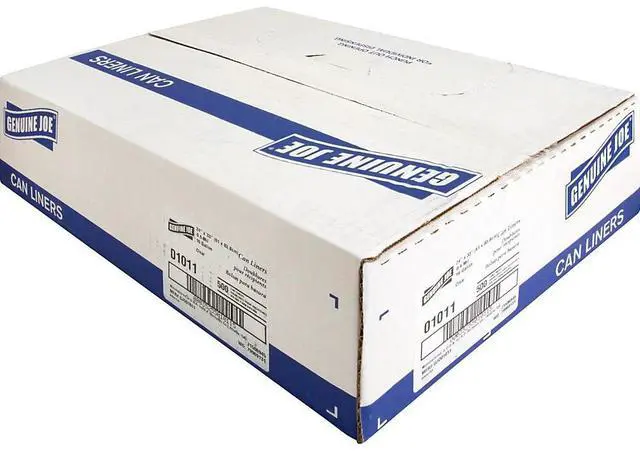 Alt view image 7 of 11 - Genuine Joe Trash Can Liners 16 Gallon .6Mil 24"x31" 500/CT Clear 01011