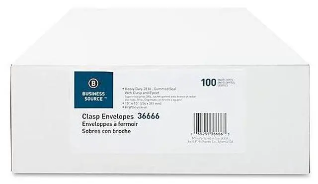 Alt view image 2 of 5 - Clasp Envelopes 28 lb. 10"x15" 100/BX Brown Kraft