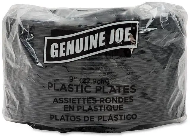 Alt view image 11 of 17 - Plastic Plates Round 9" Plate 125/PK Black