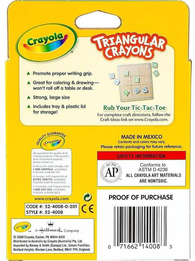 Alt view image 12 of 15 - Crayola Triangular Crayons 8 Colors/Box 524008