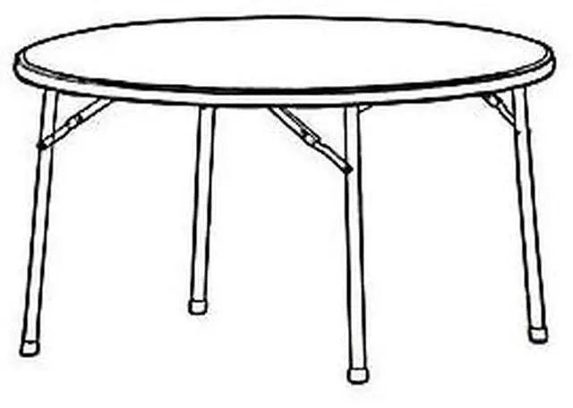 Alt view image 3 of 7 - Banquet Table Round 500 lb Capacity 60"x60"x29-1/2" PM