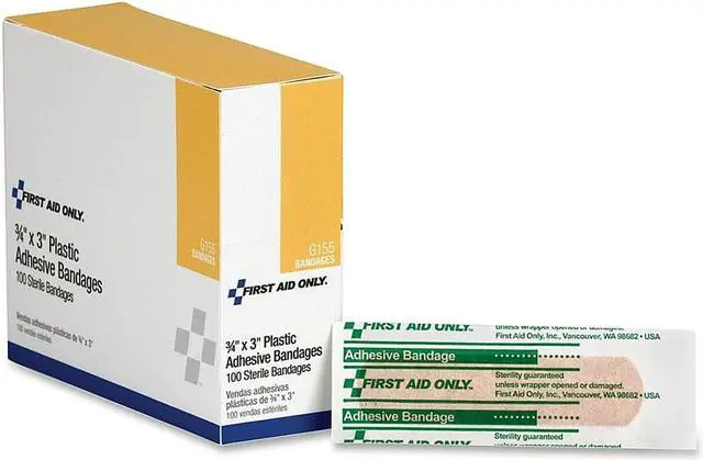 Alt view image 4 of 12 - Adhesive Bandage, Plastic, 3/4x3In, PK100 FIRST AID ONLY G155