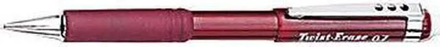 Alt view image 4 of 10 - Pentel Twist-Erase III Mechanical Pencil 0.7 mm Red Barrel QE517B