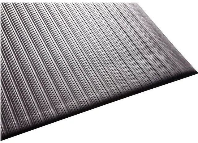 Alt view image 9 of 13 - Genuine Joe Anti-Fatigue Mat Vinyl Foam Beveled Edge 3'x5' Black 53351