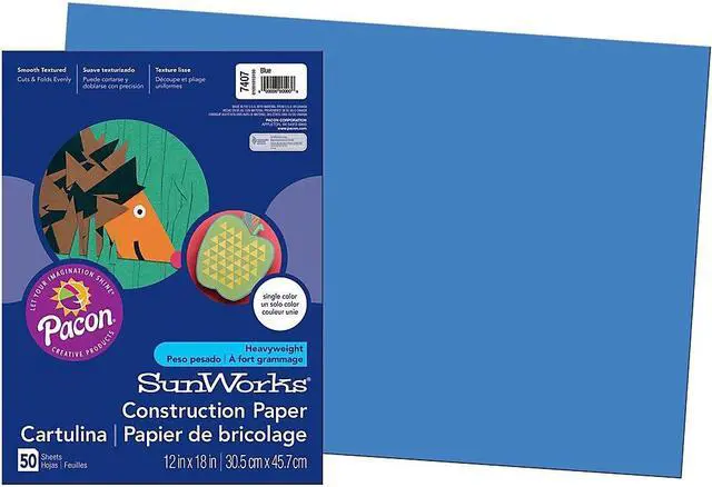 Main image of Sunworks Construction Paper, 58lb, 12 X 18, Blue, 50/Pack 7407