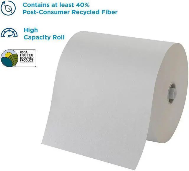 Alt view image 4 of 10 - Georgia-Pacific Pacific Blue White Ultra Towels - 7.87" x 1150 ft - White - Paper - Flexible, Cleaning, Biodegradable - 6 - 6 / Carton
