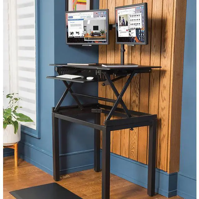 Alt view image 5 of 14 - Lorell Floor Stand Steel 36"Wx22"Lx30"H Black 82015