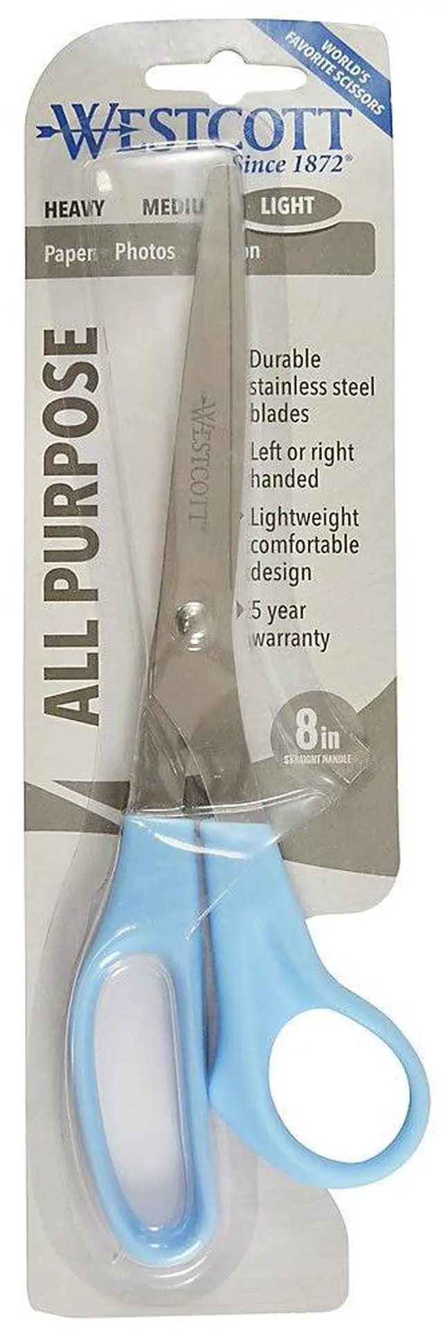 Alt view image 4 of 8 - Acme All Purpose Scissors 8" Straight Blue 13151