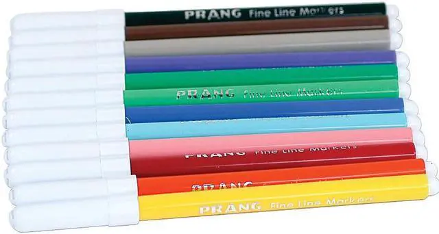 Alt view image 9 of 18 - Prang Markers Fine Point 12 Assorted Colors 80744