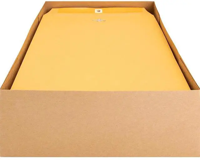 Alt view image 5 of 13 - Business Source Clasp Envelopes 28 lb. 9"x12" 100/BX Brown Kraft 36663