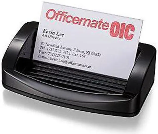 Alt view image 8 of 15 - OFFICEMATE 22332 Business Card/Clip Holder