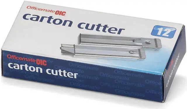Alt view image 11 of 12 - Officemate International Corp OIC94966 Carton Cutter- Single-Sided Razor Blade- 4in.x.13in.x.88in.