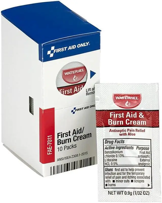 Alt view image 10 of 19 - First Aid Only Inc First Aid Burn Cream 10/PK White FAE7011